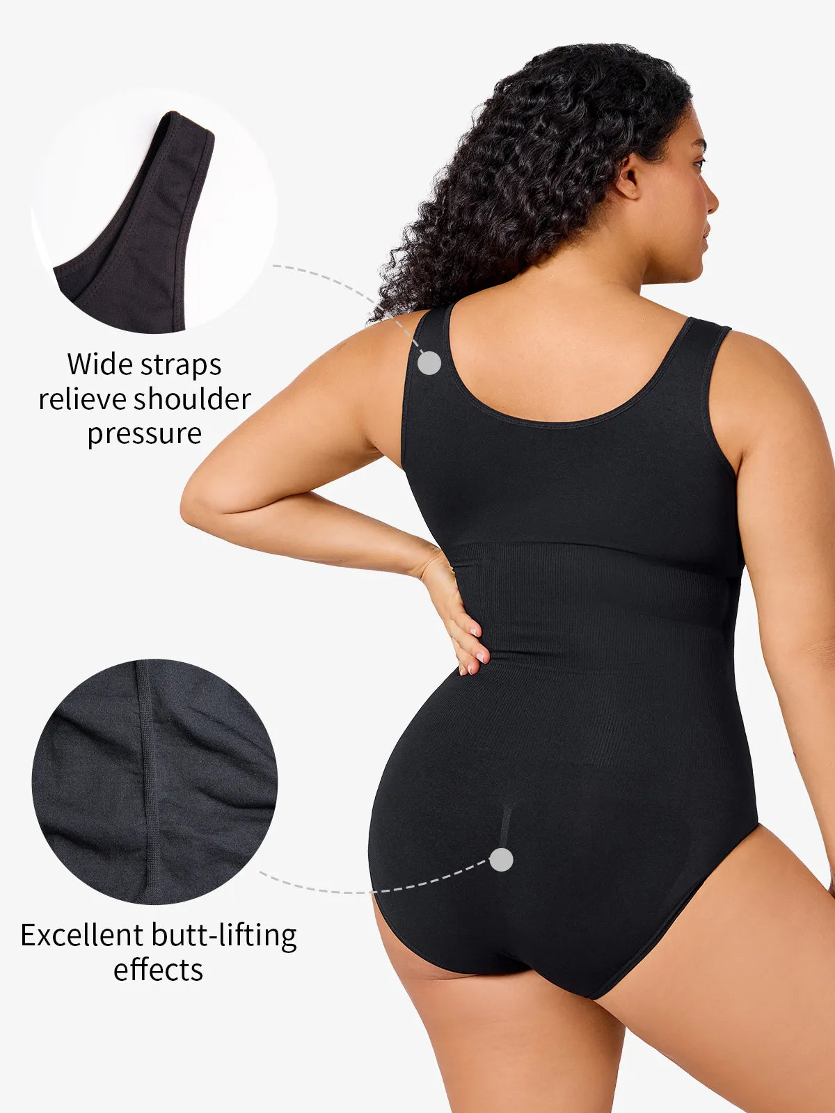 Plus Size Seamless Sleeveless Shapewear Bodysuit