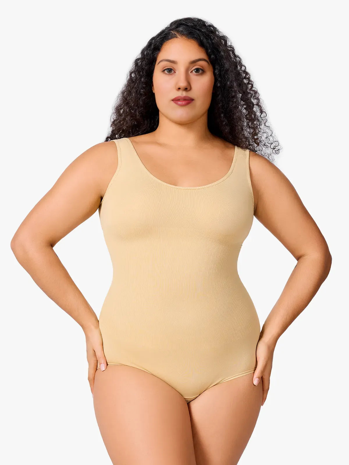 Plus Size Seamless Sleeveless Shapewear Bodysuit