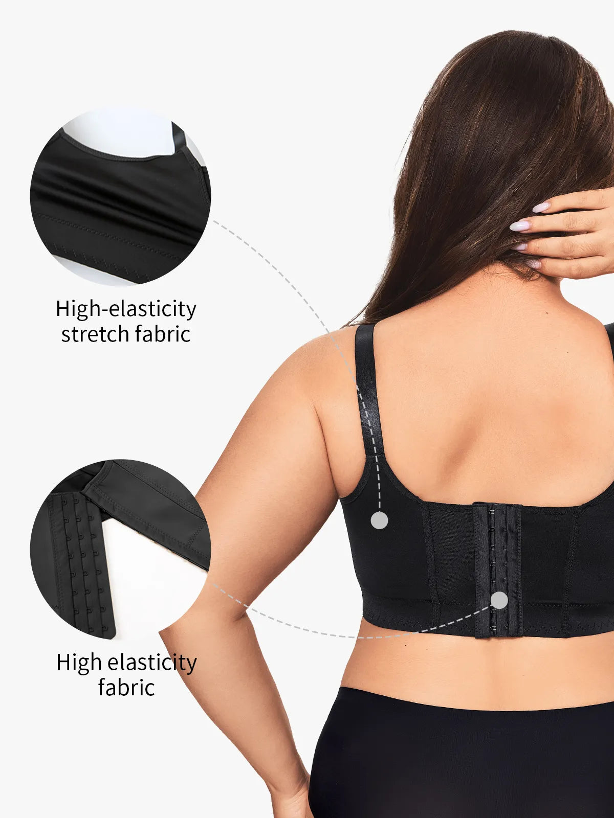 Plus Size T- Shirt Push-Up Supportive Back Smoothing Everyday Bras