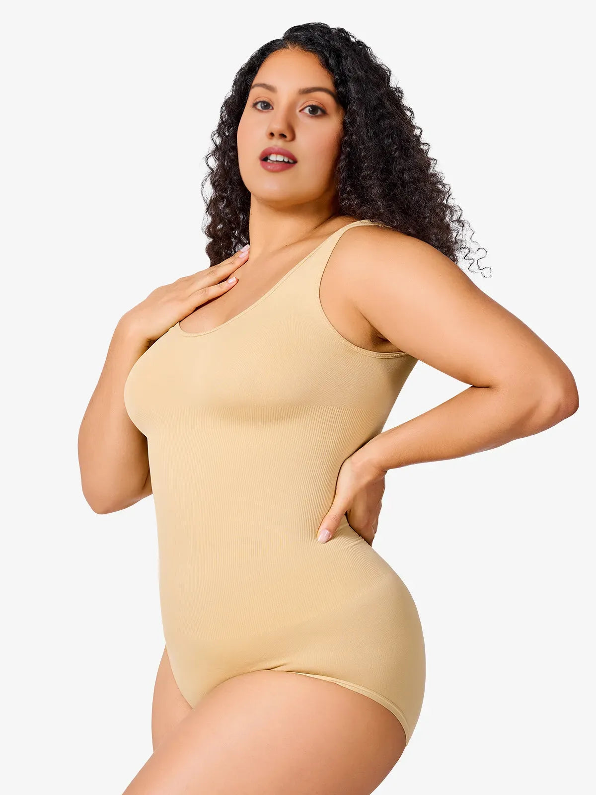 Plus Size Seamless Sleeveless Shapewear Bodysuit