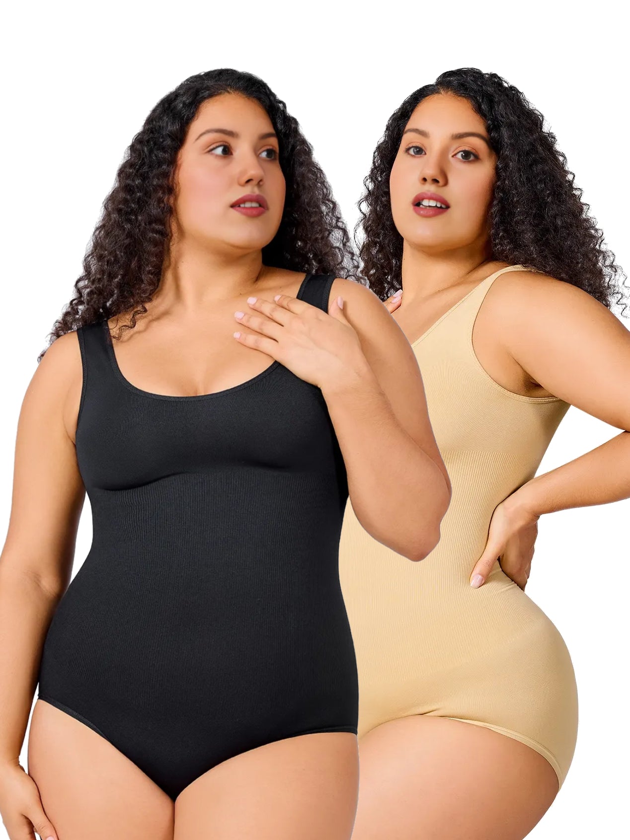 Plus Size Seamless Sleeveless Shapewear Bodysuit